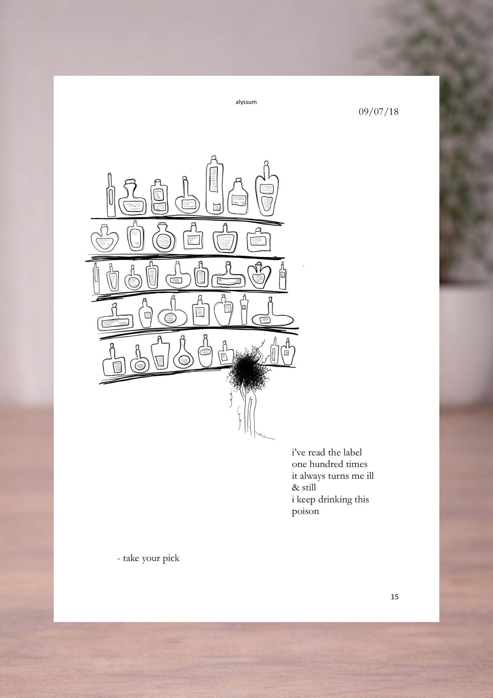 a page from ‘so i’ve been told poetry book by alyssum poetry