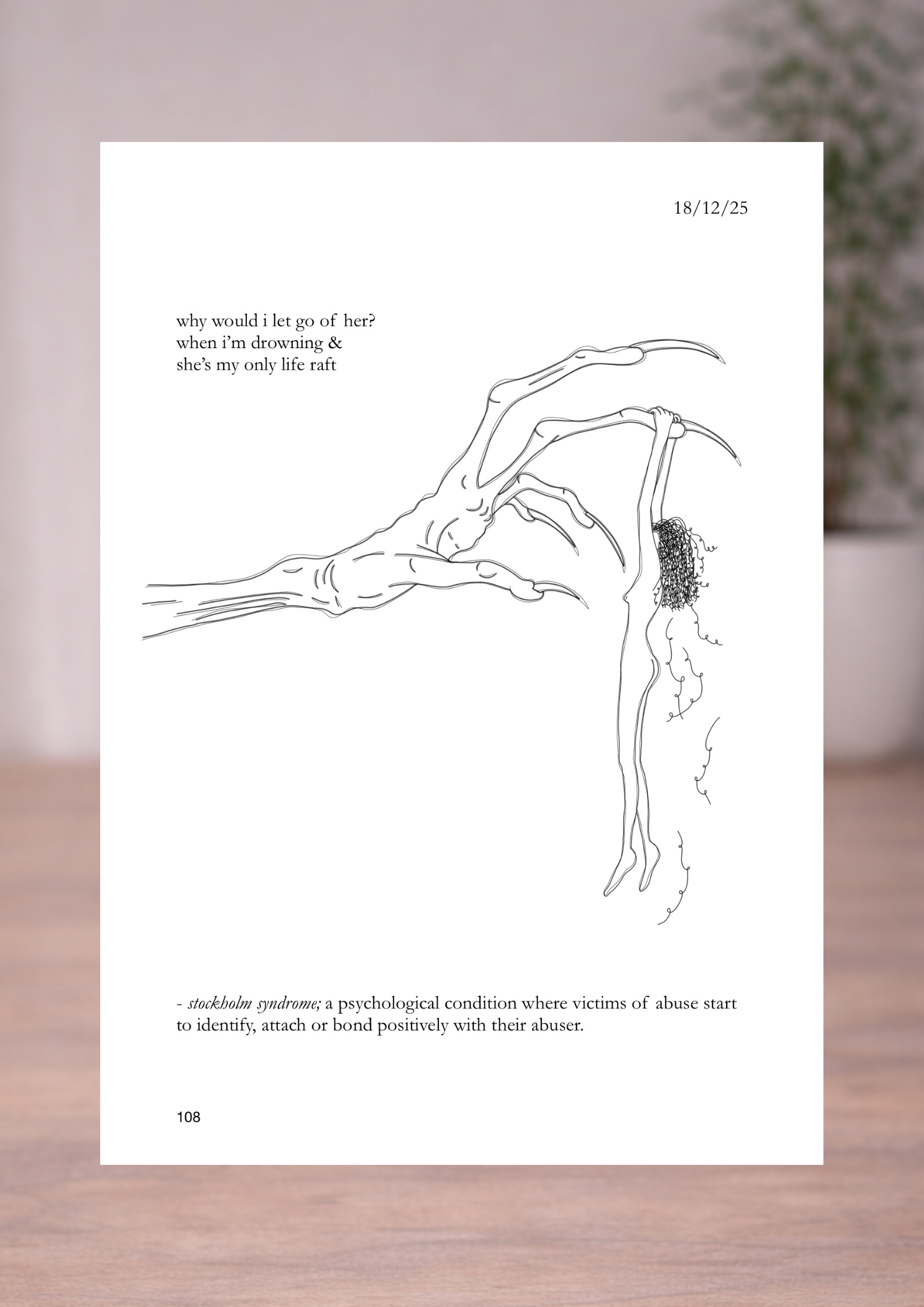 a page from ‘so i’ve been told poetry book by alyssum poetry